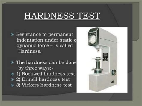 how to carry out hardness test|importance of hardness test.